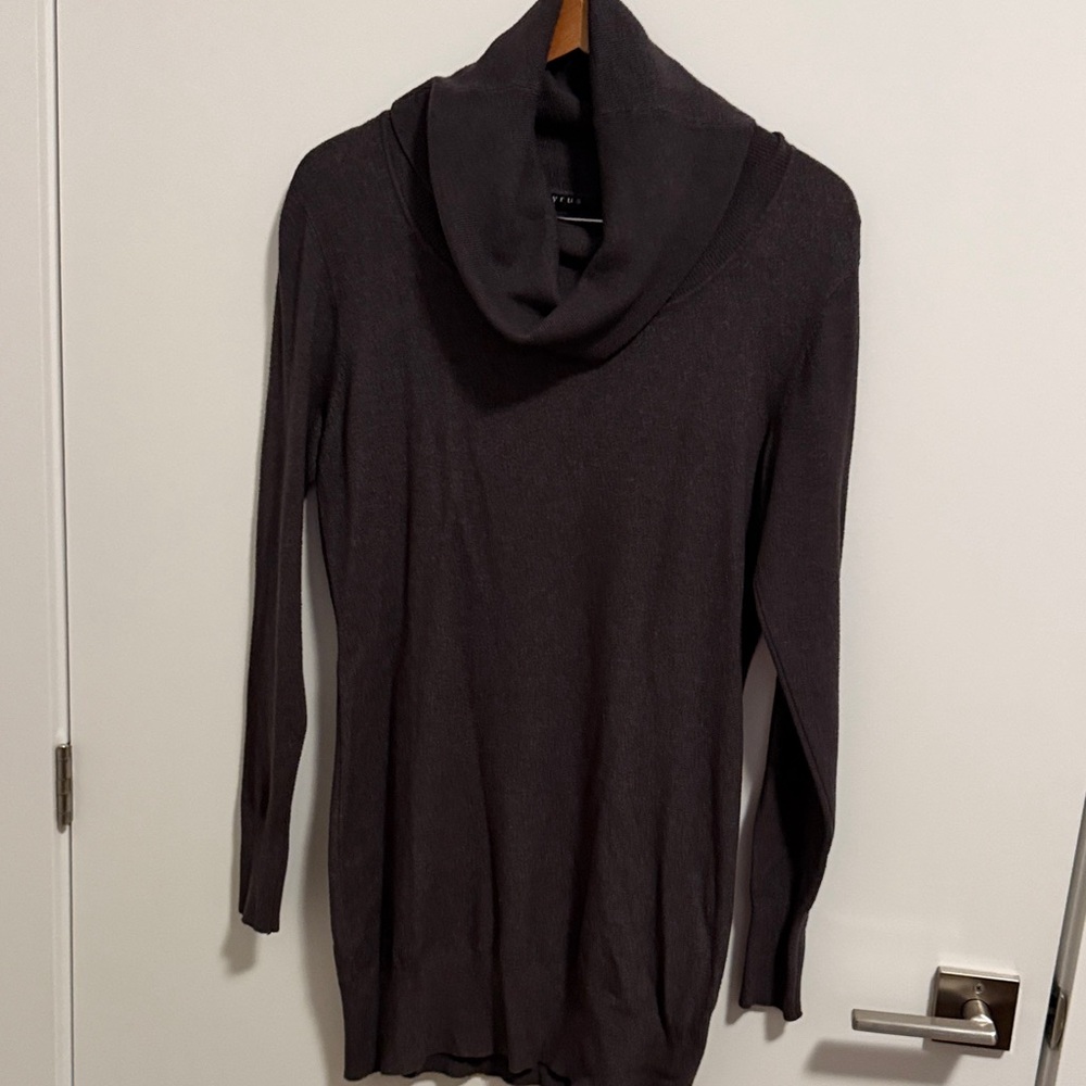 Cyrus Charcoal Cowl Neck Mini Dress